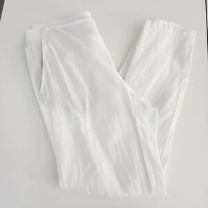 J.Jill Love Linen White 100% Linen Ankke Pants XS